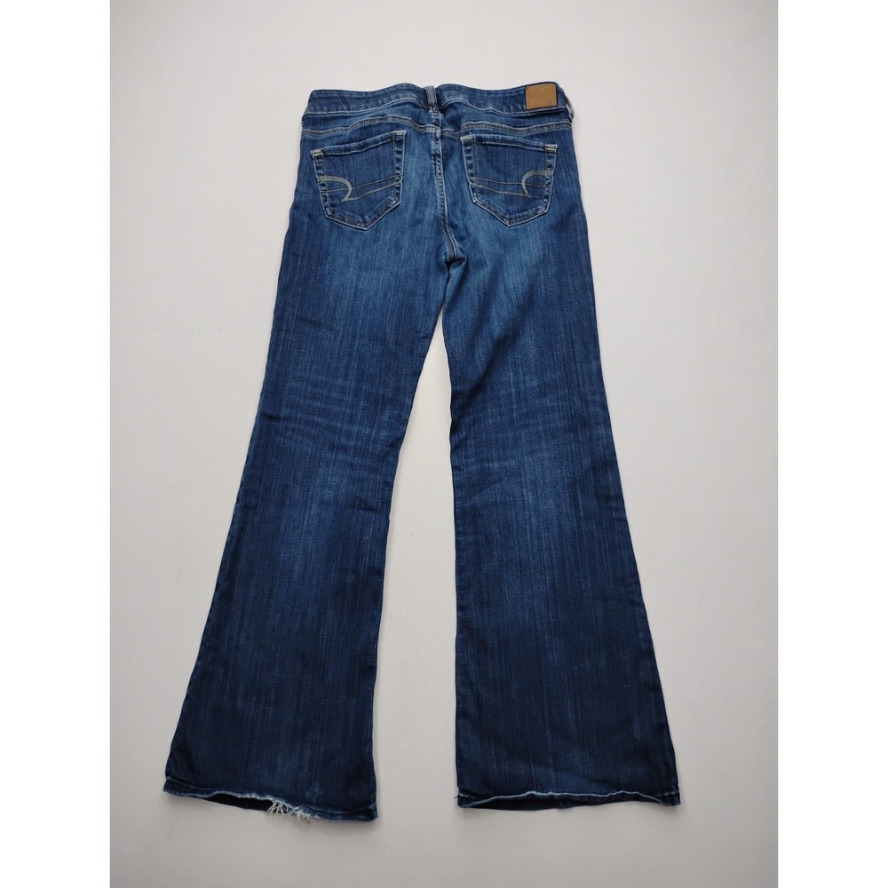 American Eagle AE Hipster Low Rise Boot Vintage Y2K Blue Pants Wide Leg Size 10 - Picture 15 of 16